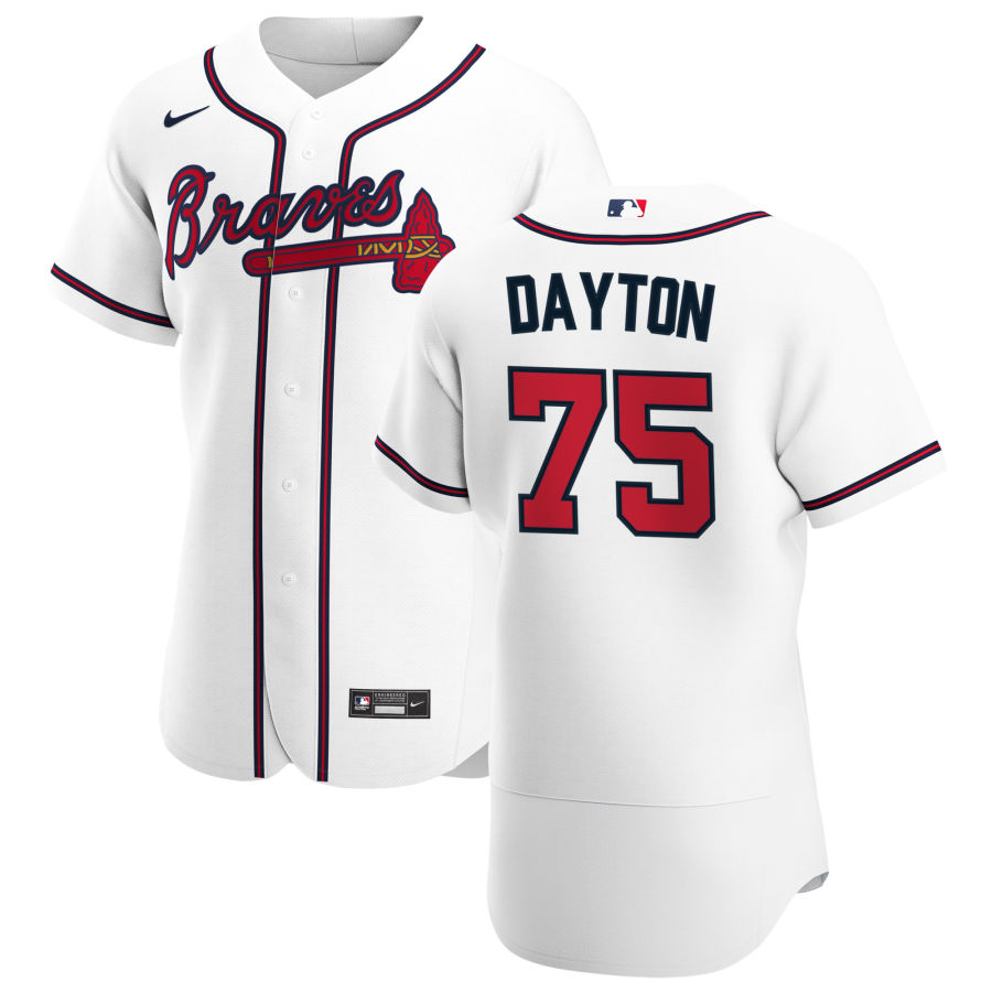 Atlanta Braves 75 Grant Dayton Men Nike White Home 2020 Authentic Player MLB Jersey
